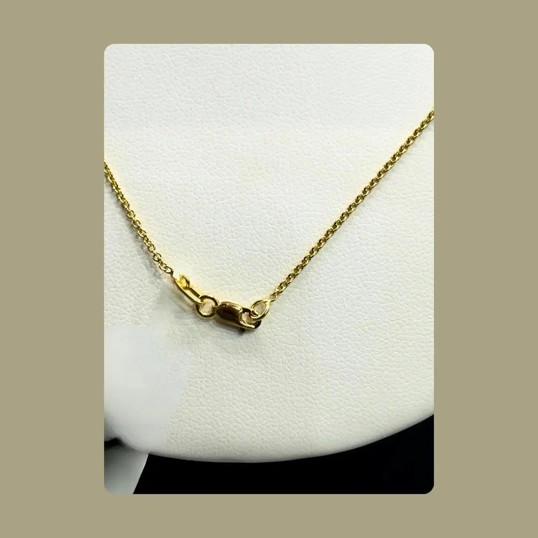 14K Yellow Gold 18" Cable Chain LJ & Diamonds