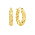 10K Yellow Gold Twisted Hoops Earrings My Store