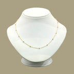 18K Tritone Yellow & White Gold 20" Ball Chain My Store