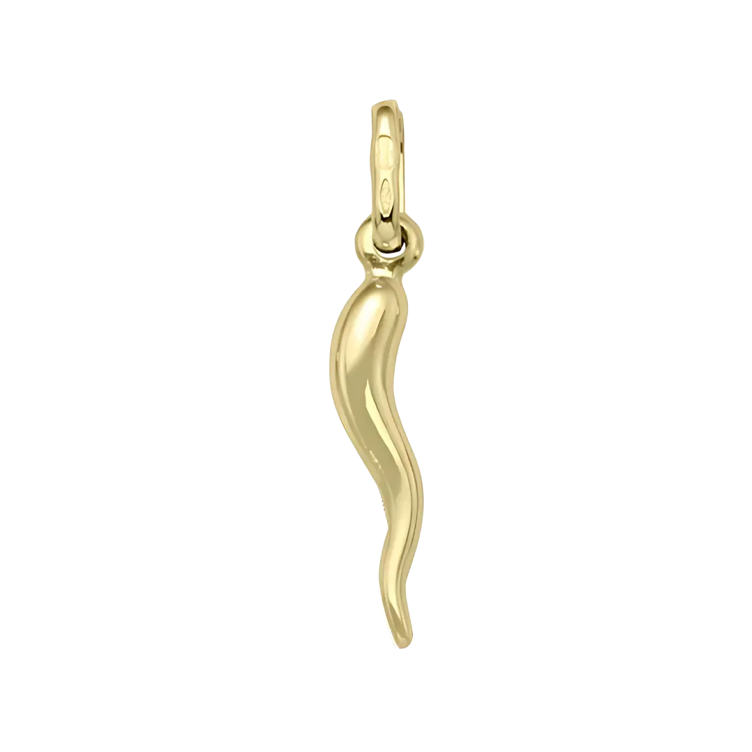 18K Yellow Gold Cornicello Horn Charm My Store