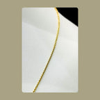 14K Yellow Gold 18" Cable Chain LJ & Diamonds