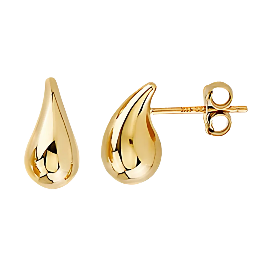 10K Yellow & White Water Drop Earrings Small My Store